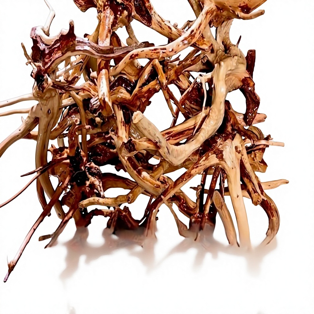 Planted Aquarium With Fish - Branches de bois flotté naturel pour