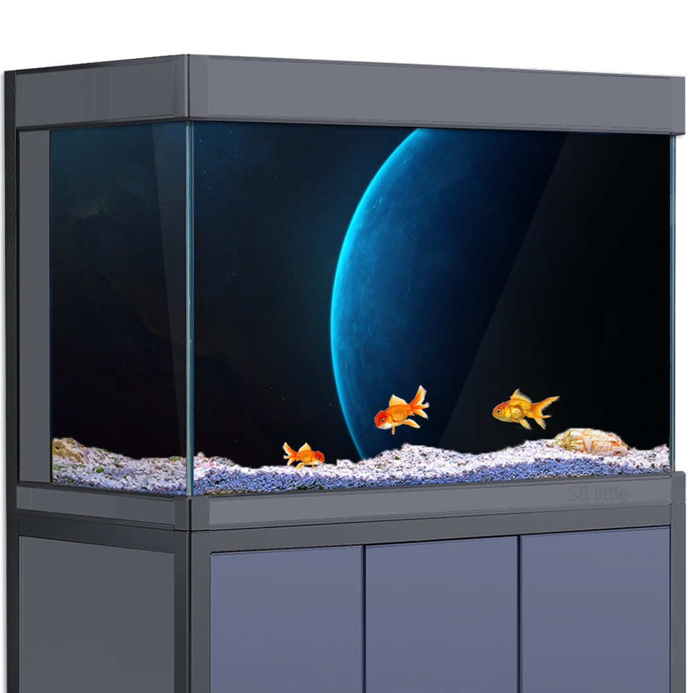 Aquarium Planet - Autocollant de fond d'aquarium, Starkiteckt space