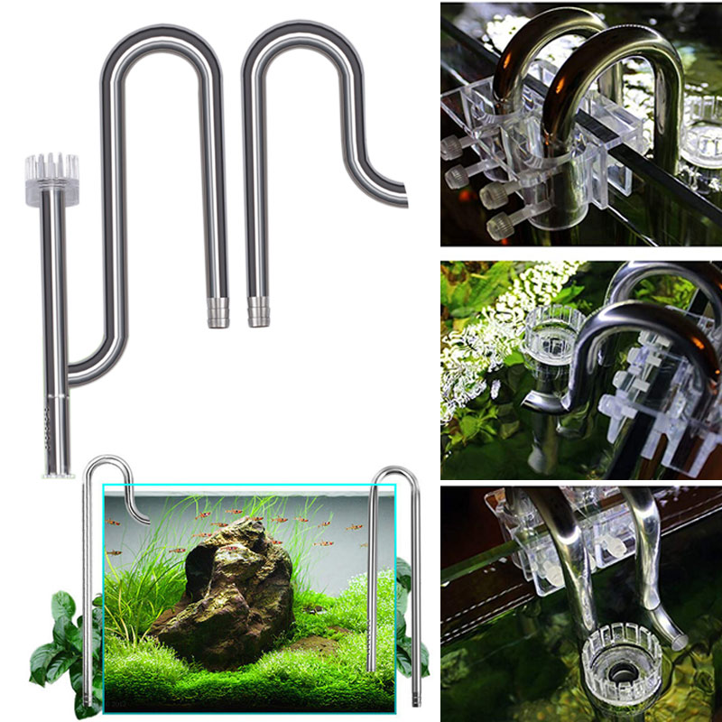 Aquarium Planted Filter - Tuyau de lys en acier inoxydable